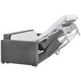 SCHLAFSOFA in Webstoff Grau  - Chromfarben/Grau, KONVENTIONELL, Metall (188/86/97cm) - Novel