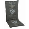 SESSELAUFLAGE Schriftzug  - Anthrazit, Design, Textil (50/7/120cm)