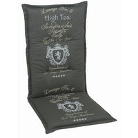 SESSELAUFLAGE Schriftzug  - Anthrazit, Design, Textil (50/7/120cm)