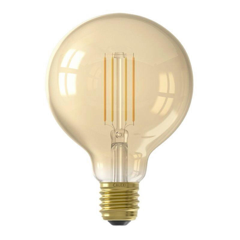 LED SIJALICA - boja ćilibara, Lajfstajl, staklo/metal (9,5/13,5cm) - Boxxx