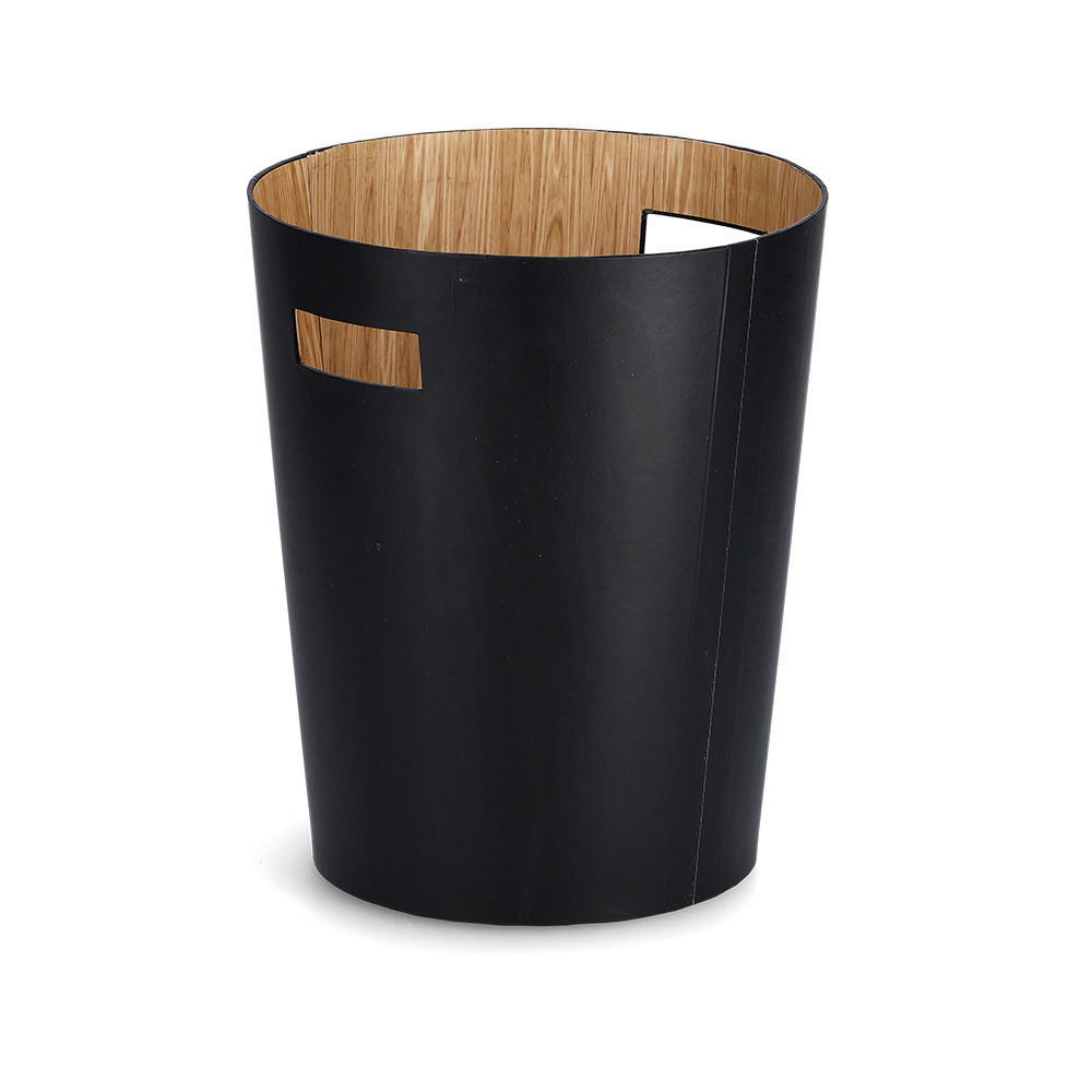 PAPIERKORB  - Schwarz, Basics, Naturmaterialien (25/25/30cm) - Zeller Present