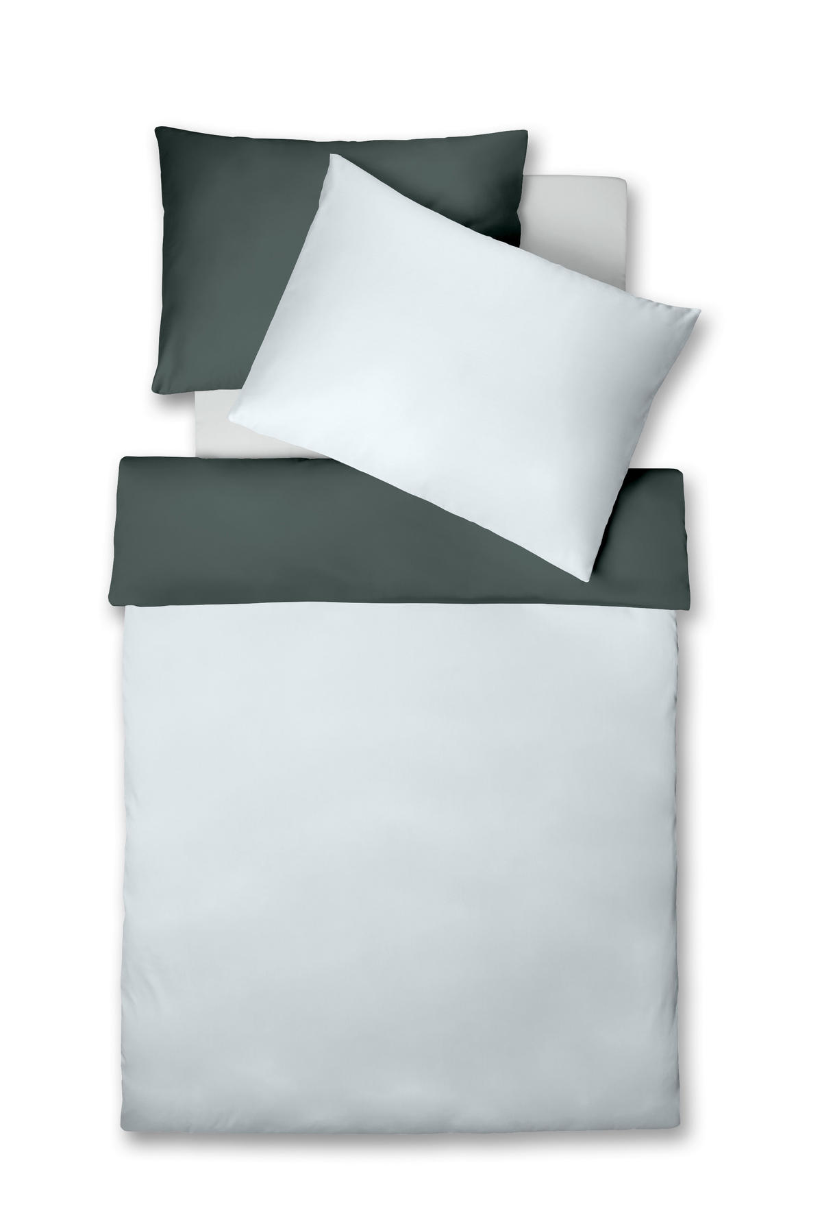 KÉTOLDALAS ÁGYNEMŰHUZAT 220/200 cm  - fehér/szürke, Basics, textil (220/200cm) - Fleuresse