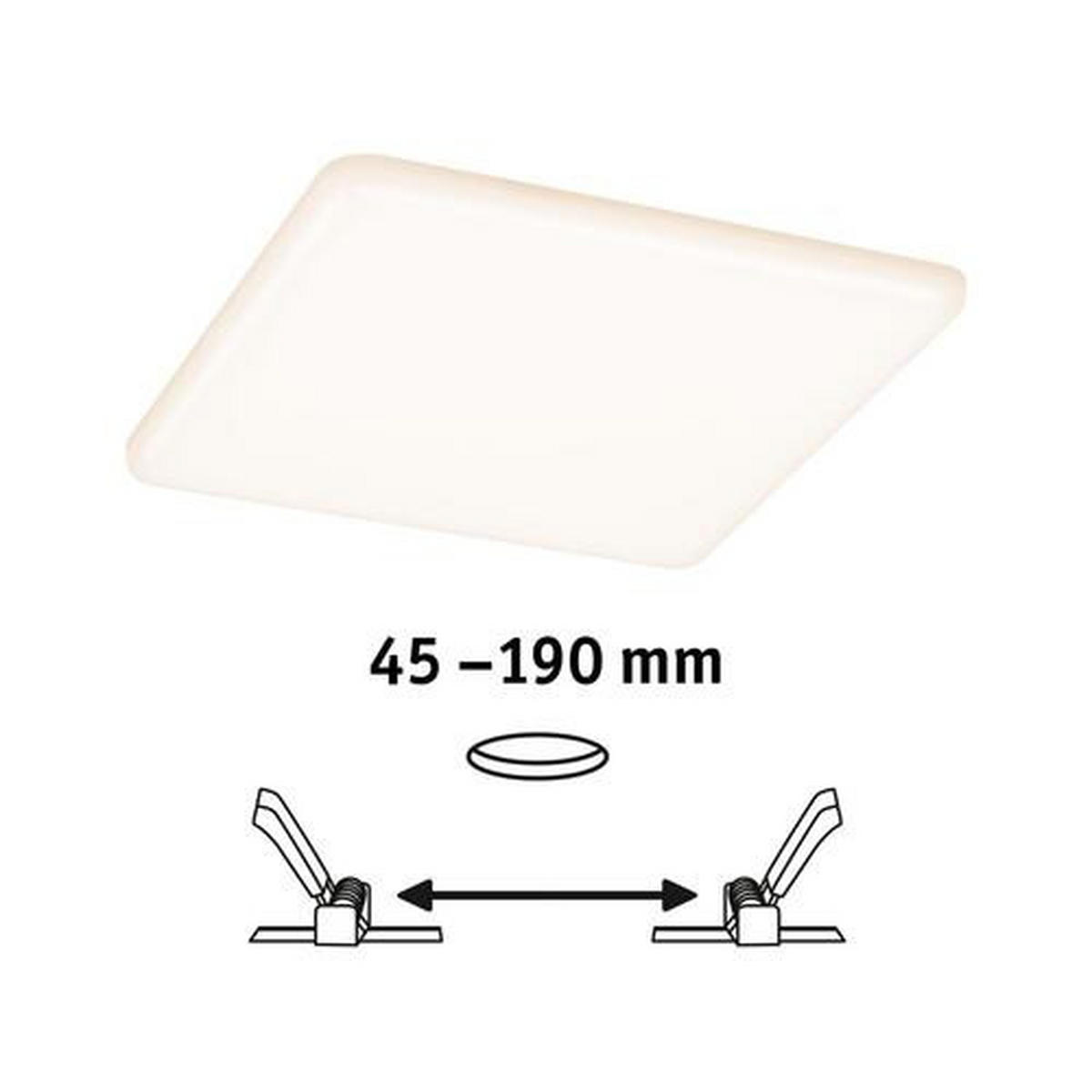 LED-PANEEL   - Weiß, Basics, Kunststoff (18,5/18,5cm) - Paulmann
