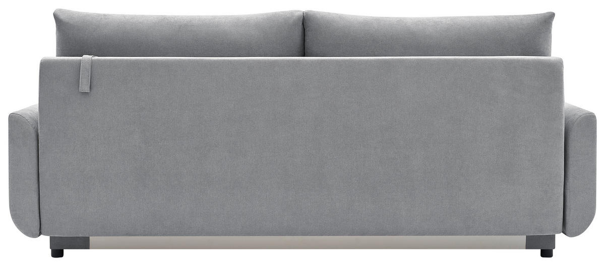 SCHLAFSOFA DUO Mikrofaser Grau  inkl. Rückenkissen, Bettkasten, Schlaffunktion, Rücken echt  - Naturfarben/Grau, Design, Textil (218/90/110cm) - P & B