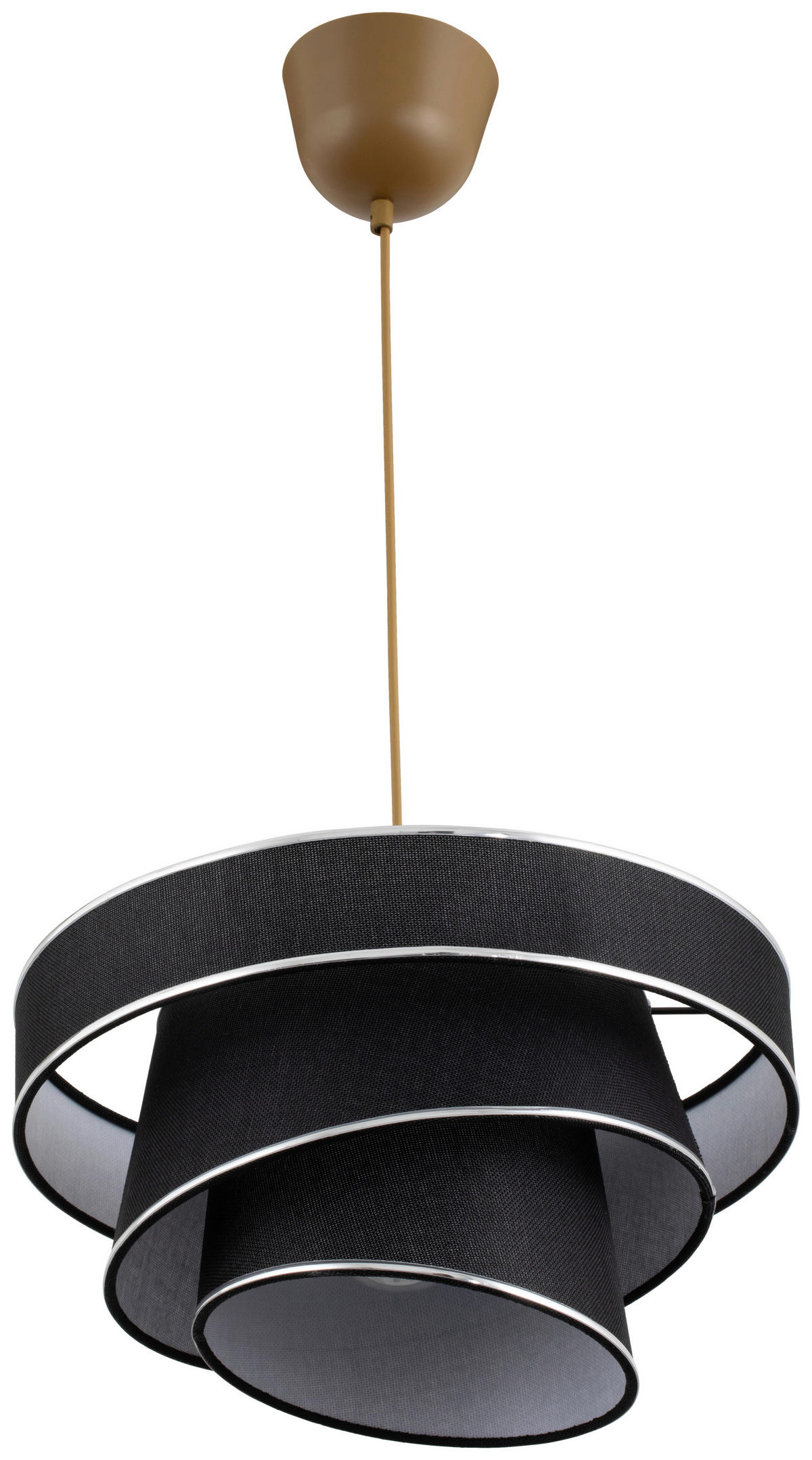 HÄNGELEUCHTE 40/125 cm  - Schwarz, Trend, Kunststoff/Textil (40/125cm) - Novel