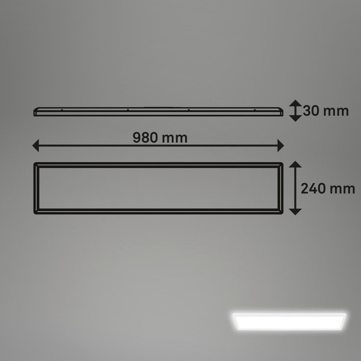 LED-PANEEL Tava 98/20/3 cm   - Weiß, Design, Kunststoff (98/20/3cm)