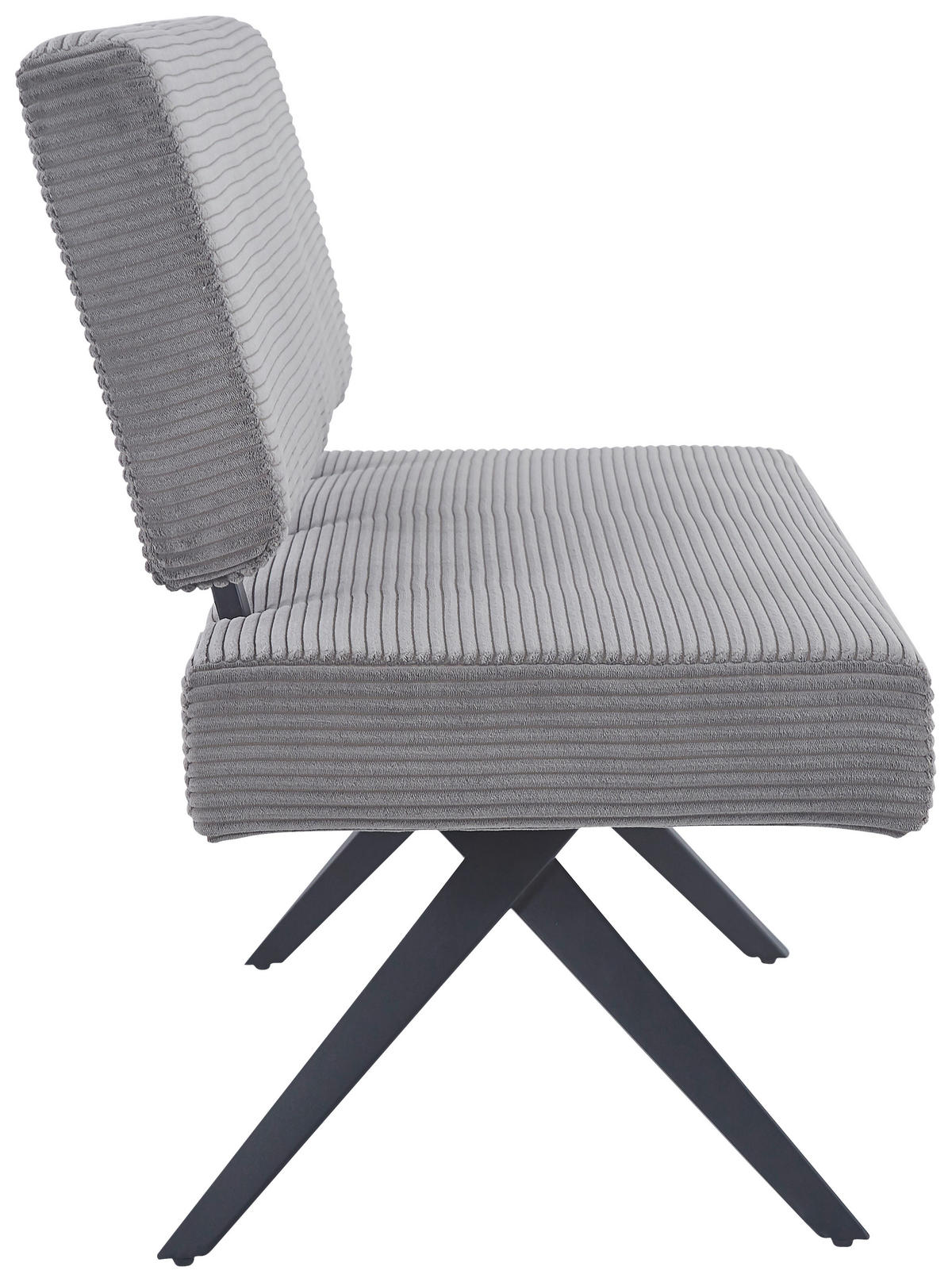 SITZBANK in Metall, Textil Dunkelgrau  - Dunkelgrau/Schwarz, KONVENTIONELL, Textil/Metall (140/90/62cm) - MID.YOU