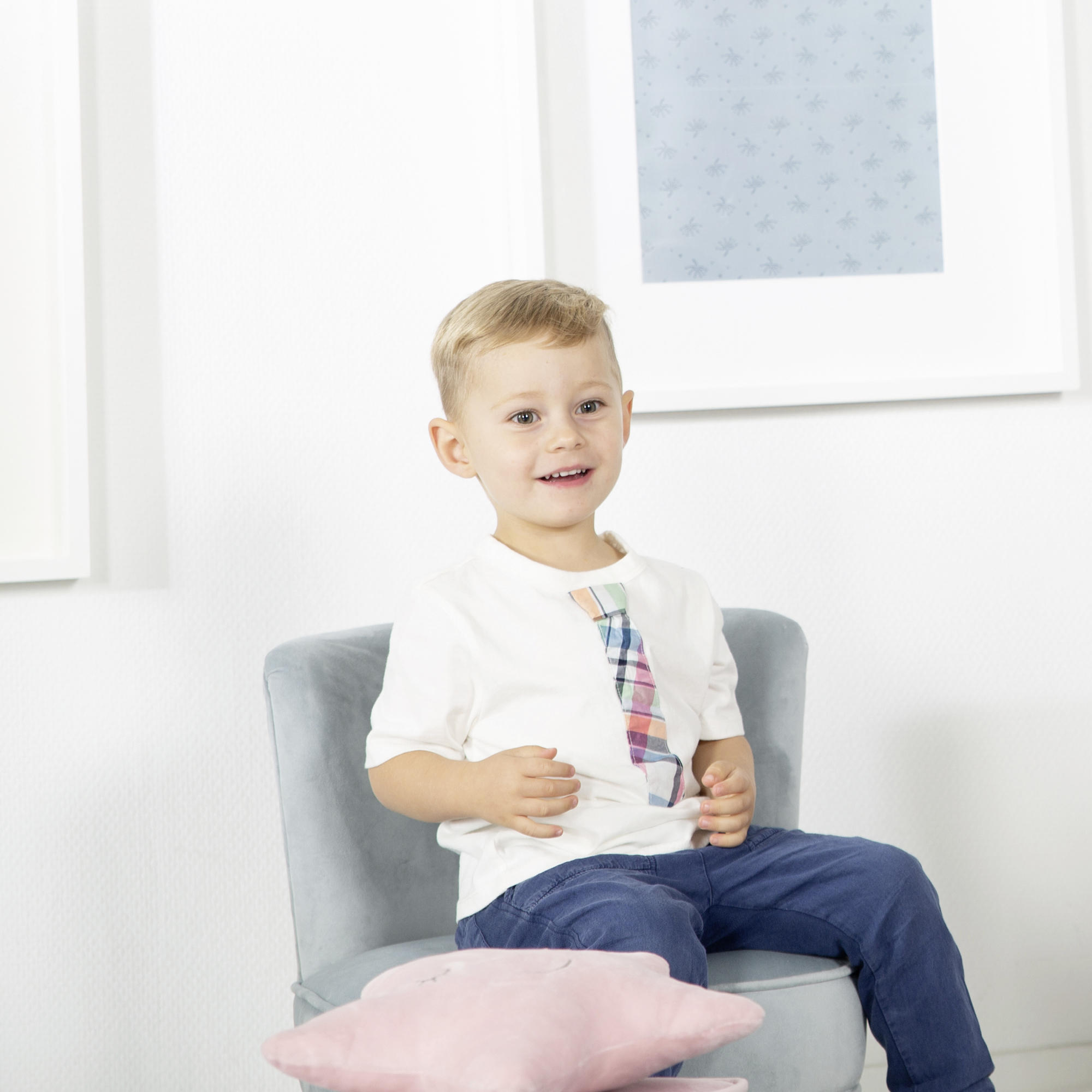 KINDERSESSEL roba Lil Sofa  - Hellblau, Basics, Textil (44/50/48cm) - Roba