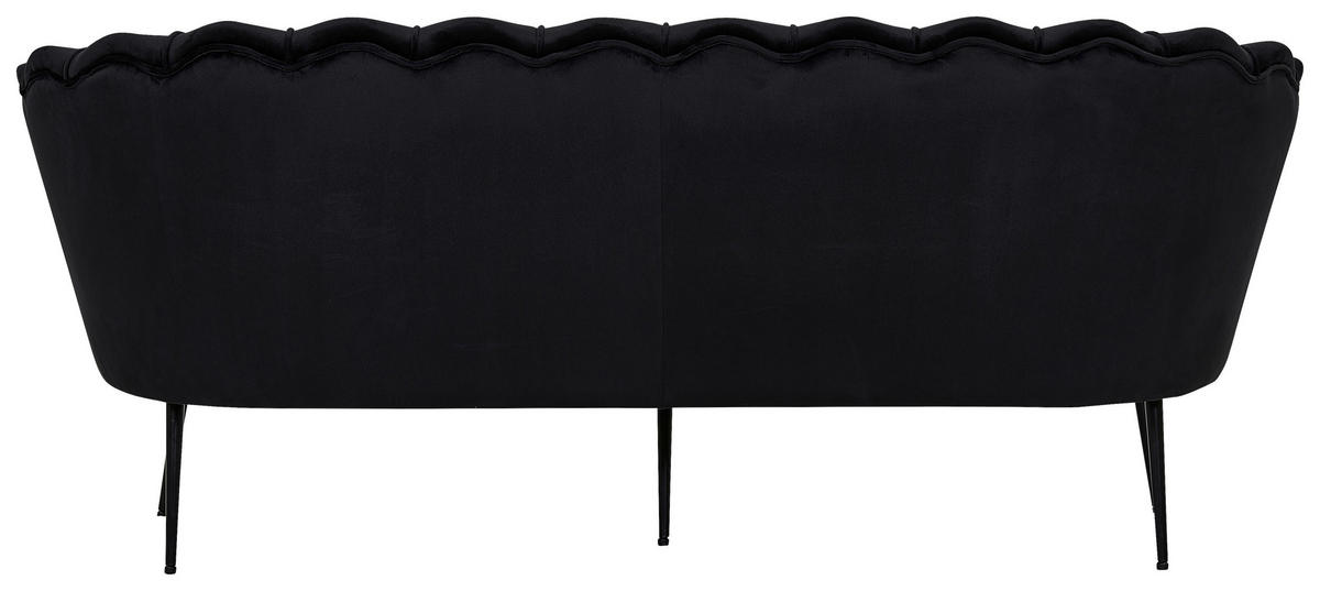 2-SITZER-SOFA in Schwarz  - Schwarz, Design, Textil/Metall (180/78.5/78cm) - Livetastic