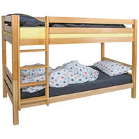 POSCHODOVÁ POSTEĽ 90/200 cm, farba buka - farba buka, Konventionell, drevo (90/200cm) - Linea Natura