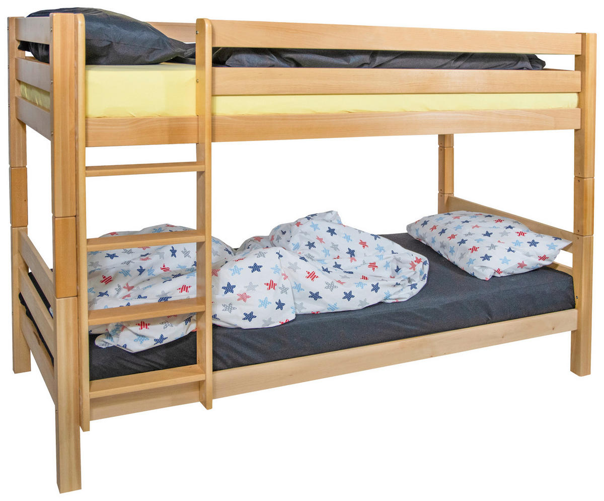 POSCHODOVÁ POSTEĽ 90/200 cm, farba buka - farba buka, Konventionell, drevo (90/200cm) - Linea Natura