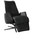 RELAXSESSEL in Leder Dunkelgrau  - Dunkelgrau/Anthrazit, Design, Leder/Metall (71/114/84cm) - Johann Jakob