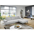 ECKSOFA in Echtleder Weiß  310/180 cm  - Schwarz/Weiß, Design, Leder/Metall (310/180cm) - Dieter Knoll