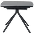 ESSTISCH in Metall, Keramik, Holzwerkstoff 90-130/90/76 cm  - Schwarz/Grau, Design, Keramik/Holzwerkstoff (90-130/90/76cm) - Novel