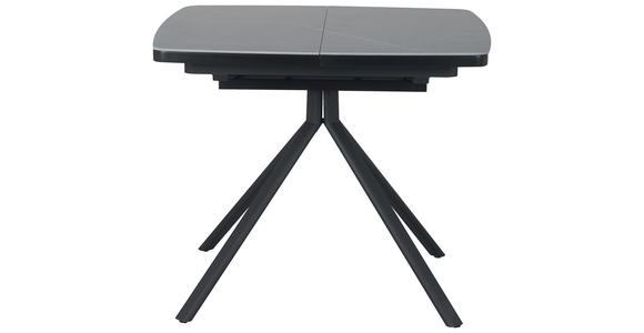 ESSTISCH in Metall, Keramik, Holzwerkstoff 90-130/90/76 cm - Schwarz/Grau, Design, Keramik/Holzwerkstoff (90-130/90/76cm) - Novel
