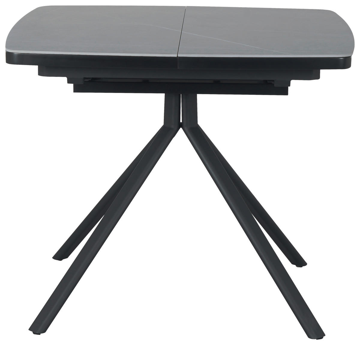 ESSTISCH in Metall, Keramik, Holzwerkstoff 90-130/90/76 cm  - Schwarz/Grau, Design, Keramik/Holzwerkstoff (90-130/90/76cm) - Novel