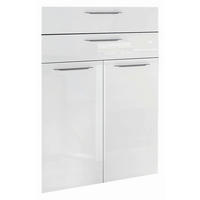 FRONTA - bela/visoki sijaj, Design, kovina/leseni material (75/105/1,8cm) - Carryhome
