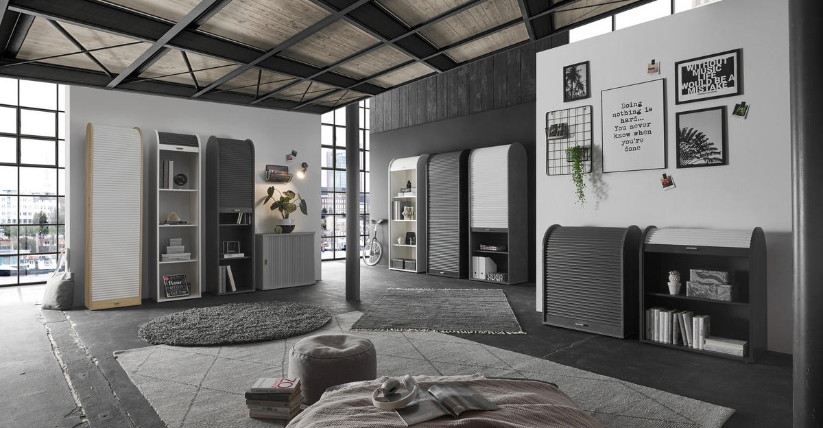 AKTENSCHRANK Weiß  - Weiß, MODERN, Holzwerkstoff/Kunststoff (69/192/44cm) - Livetastic