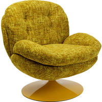 SESSEL in Struktur Gelb  - Gelb, Design, Textil/Metall (84/86/89cm) - Kare-Design