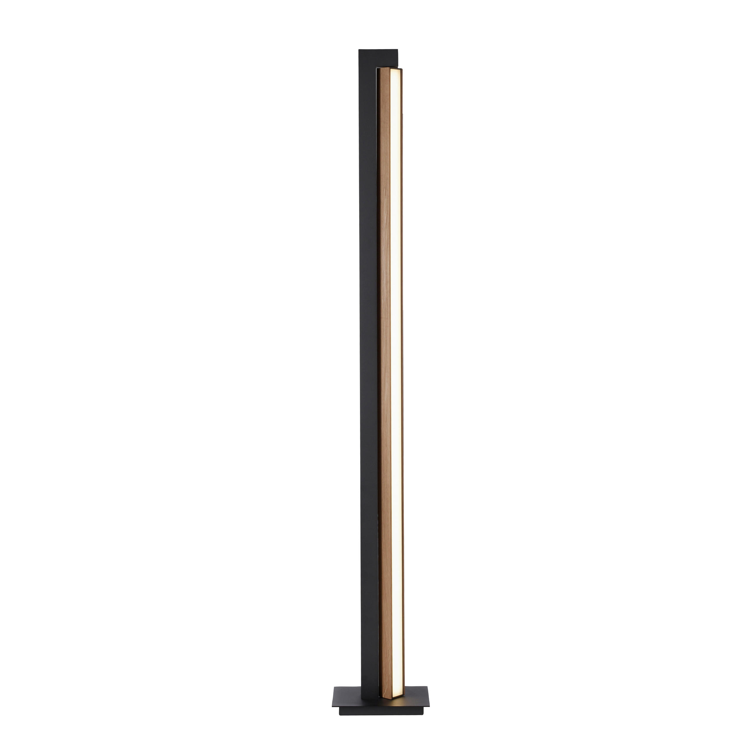 LED-STEHLEUCHTE - Eichefarben/Anthrazit, Design, Holz/Kunststoff (22/16/140cm) - Neuhaus PURE