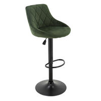 BARSKI STOL, zelena, črna  - črna/zelena, Moderno, kovina/tekstil (47.5/82-103/52cm) - Xora