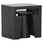 BEISTELLTISCHSET Mangoholz massiv rechteckig Schwarz  - Schwarz, Design, Holz (50/40/50cm) - Carryhome