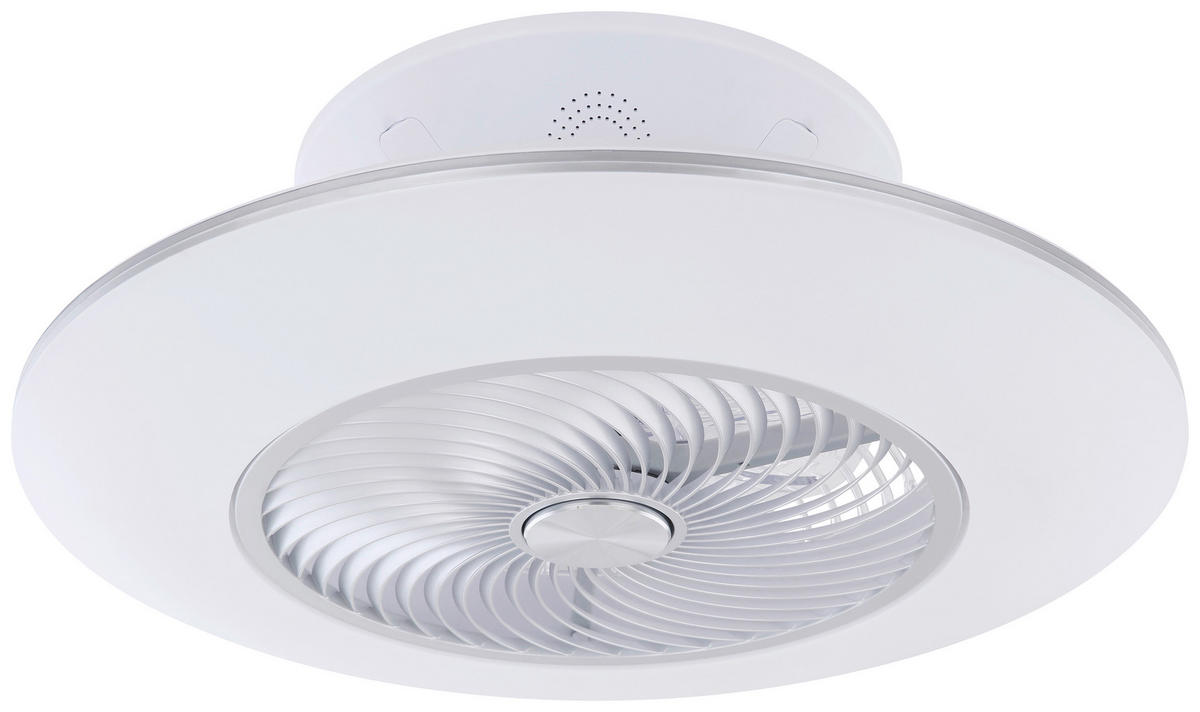 DECKENVENTILATOR 58/22 cm   - Silberfarben/Weiß, Design, Kunststoff/Metall (58/22cm) - Novel
