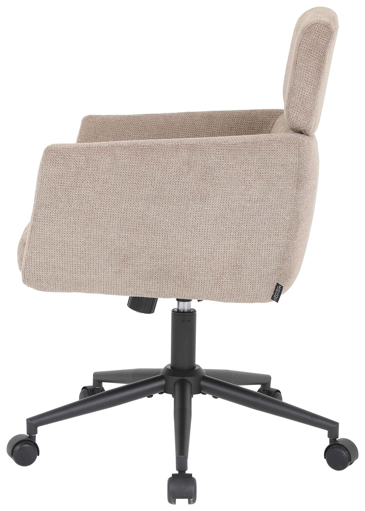 DREHSTUHL Mikrofaser Braun  - Schwarz/Braun, MODERN, Holz/Kunststoff (62/92/100/63cm) - MID.YOU