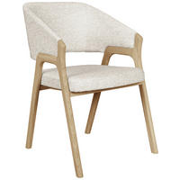 ARMLEHNSTUHL  Typenauswahl Jacquard  - Eichefarben/Beige, KONVENTIONELL, Holz/Textil (57/84/61cm) - Linea Natura