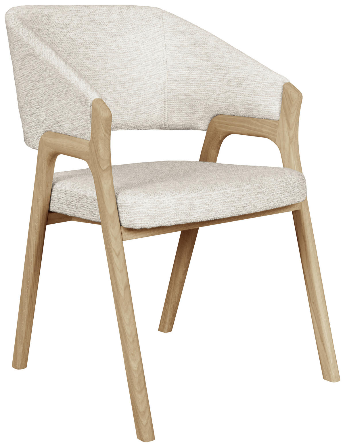ARMLEHNSTUHL  Typenauswahl Jacquard  - Eichefarben/Beige, KONVENTIONELL, Holz/Textil (57/84/61cm) - Linea Natura