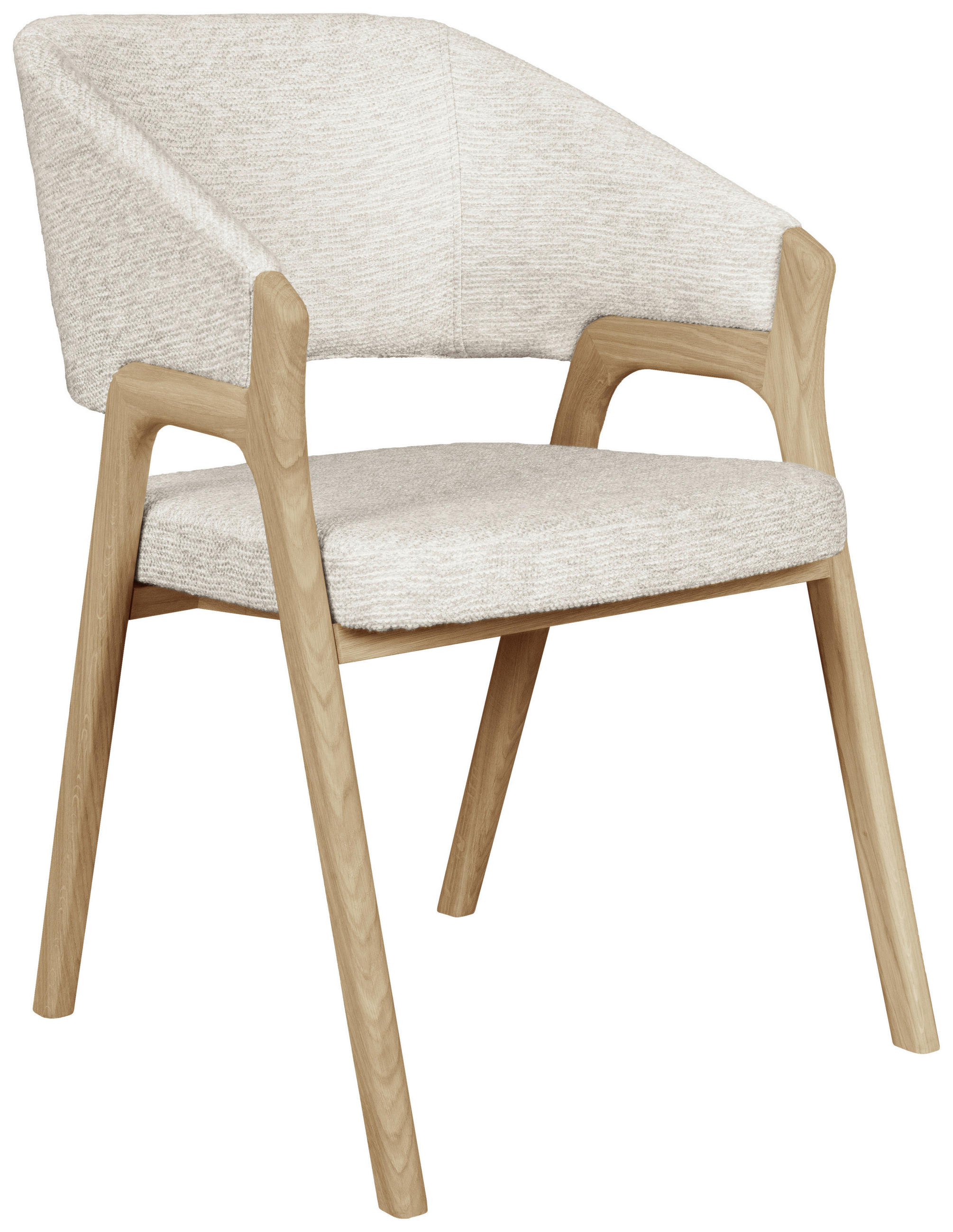 Linea Natura Armlehnstuhl Helsinki Eiche, Beige 57x84x61 cm