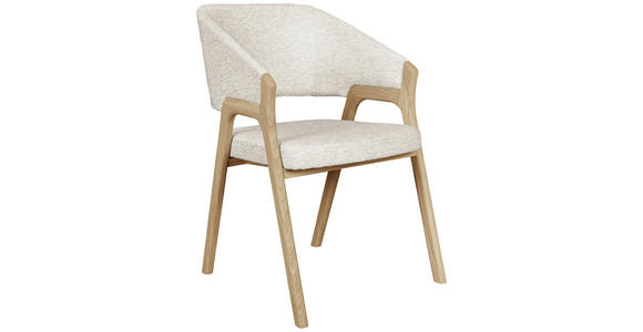 ARMLEHNSTUHL  Typenauswahl Jacquard  - Eichefarben/Beige, KONVENTIONELL, Holz/Textil (57/84/61cm) - Linea Natura