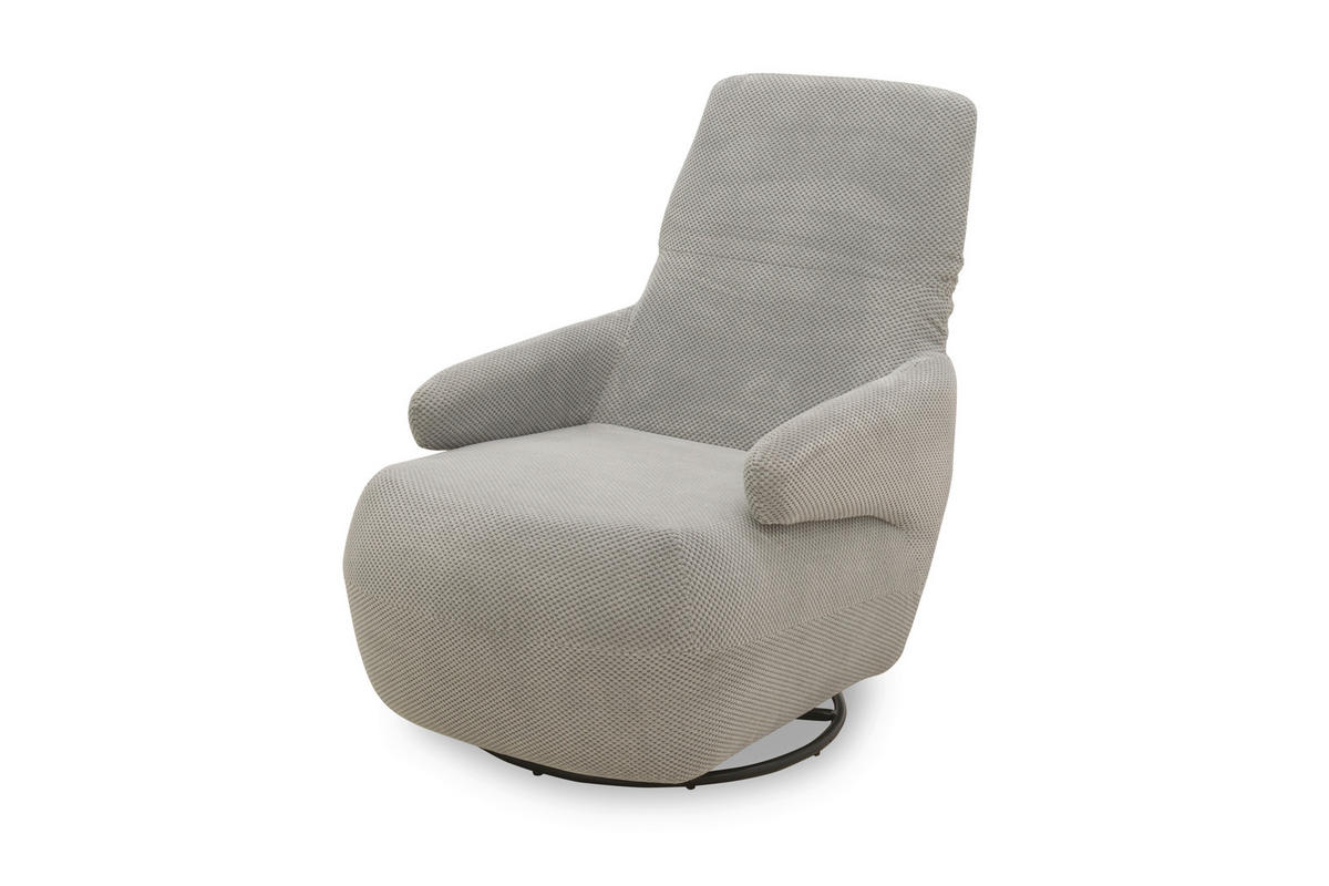 SESSEL Mikrofaser Hellgrau    - Hellgrau/Schwarz, Design, Textil/Metall (68/88/67cm) - MID.YOU