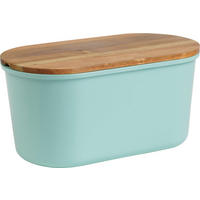 BROTBOX - Türkis/Akaziefarben, Basics, Holz/Kunststoff (21,50/37,00/17,20cm) - Echtwerk