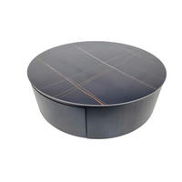 COUCHTISCH 90/90/36 cm rund Schwarz  - Goldfarben/Schwarz, Design, Holzwerkstoff/Stein (90/90/36cm) - Modante