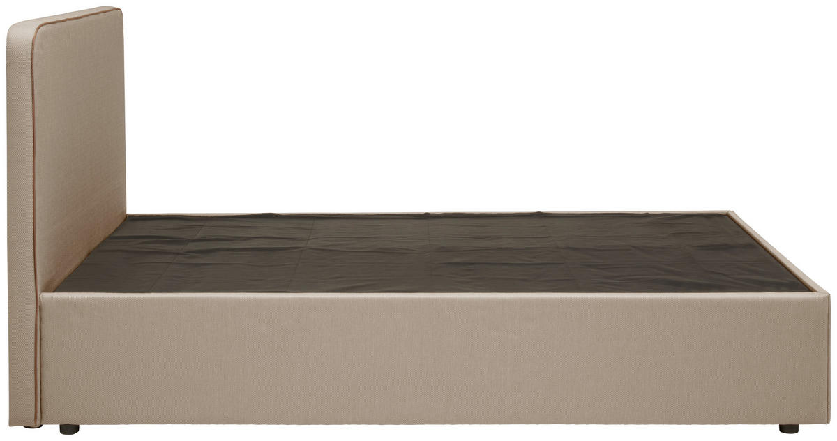 BOX-ÁGY 140/200 cm  bézs  - bézs, Konventionell, textil/fa (140/200cm) - P & B