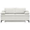 BOXSPRINGSOFA  in Webstoff Creme  - Creme/Schwarz, Design, Textil/Metall (200/100/108cm) - Novel