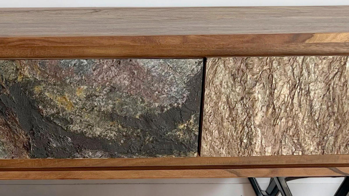 TV-BÄNK  i 160/40/35 cm  - sheshamfärgad/multicolor, Natur, metall/trä (160/40/35cm) - Livetastic