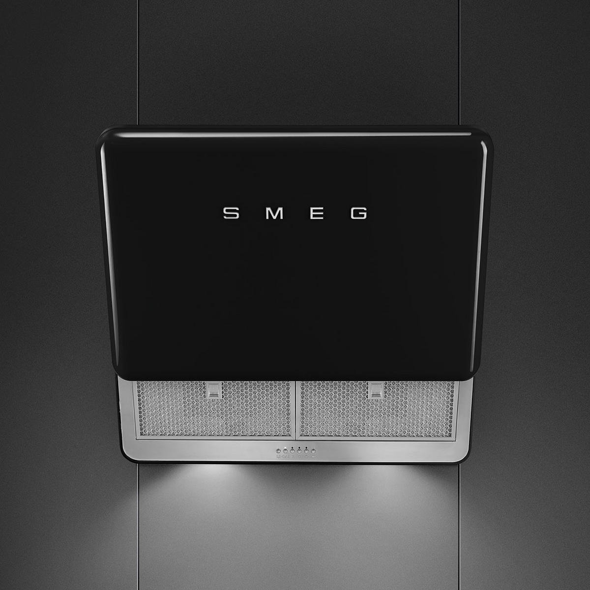 DUNSTABZUGSHAUBE KFAB75BL  - Schwarz Hochglanz, Basics, Metall (75/64,4/61,6cm) - SMEG