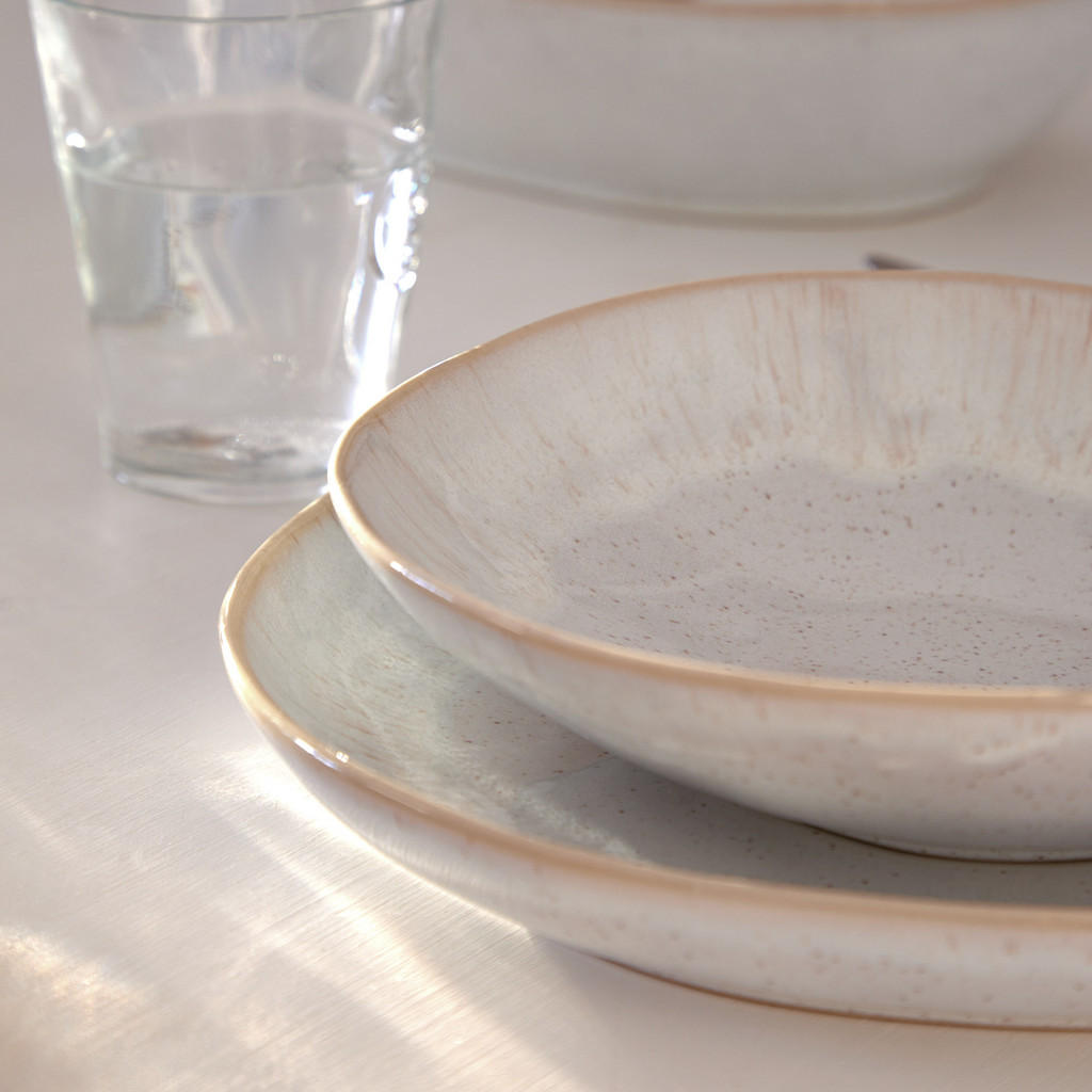 Thumbnail - Costa Nova Kombiservice Eivissa, Creme, Weiß Hochglanz, Keramik, 5-teilig, 440 ml,670 ml, Handmade in Europe, Essen & Tr...