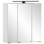 SPIEGELSCHRANK 60/64/20 cm  - Schwarz/Weiß, ROMANTIK / LANDHAUS, Glas/Holzwerkstoff (60/64/20cm) - Xora
