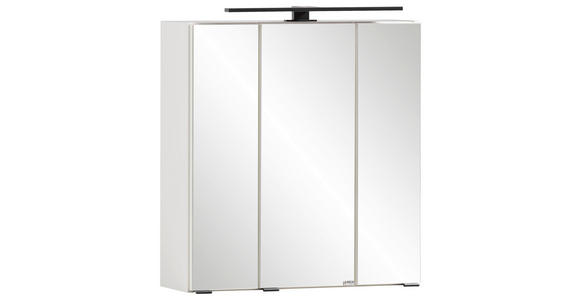 SPIEGELSCHRANK 60/64/20 cm  - Schwarz/Weiß, ROMANTIK / LANDHAUS, Glas/Holzwerkstoff (60/64/20cm) - Xora