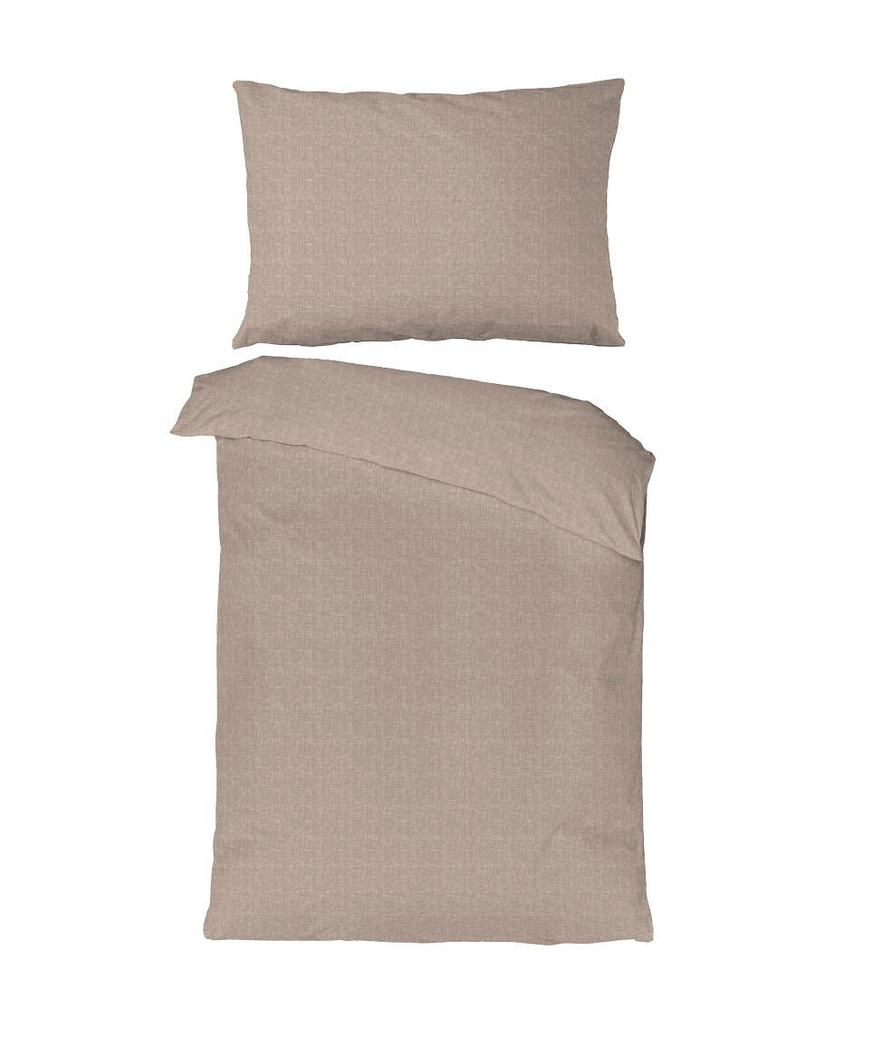 BETTWÄSCHESET 160/210 cm  65 cm/100 cm  - Beige/Cappuccino, Basics, Textil (160/210cm) - Novel
