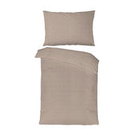 BETTWÄSCHESET 160/210 cm  65 cm/100 cm  - Beige/Cappuccino, Basics, Textil (160/210cm) - Novel