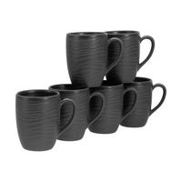 KAFFEEBECHERSET Lava Stone 6-teilig  - Dunkelgrau, Basics, Keramik - Creatable