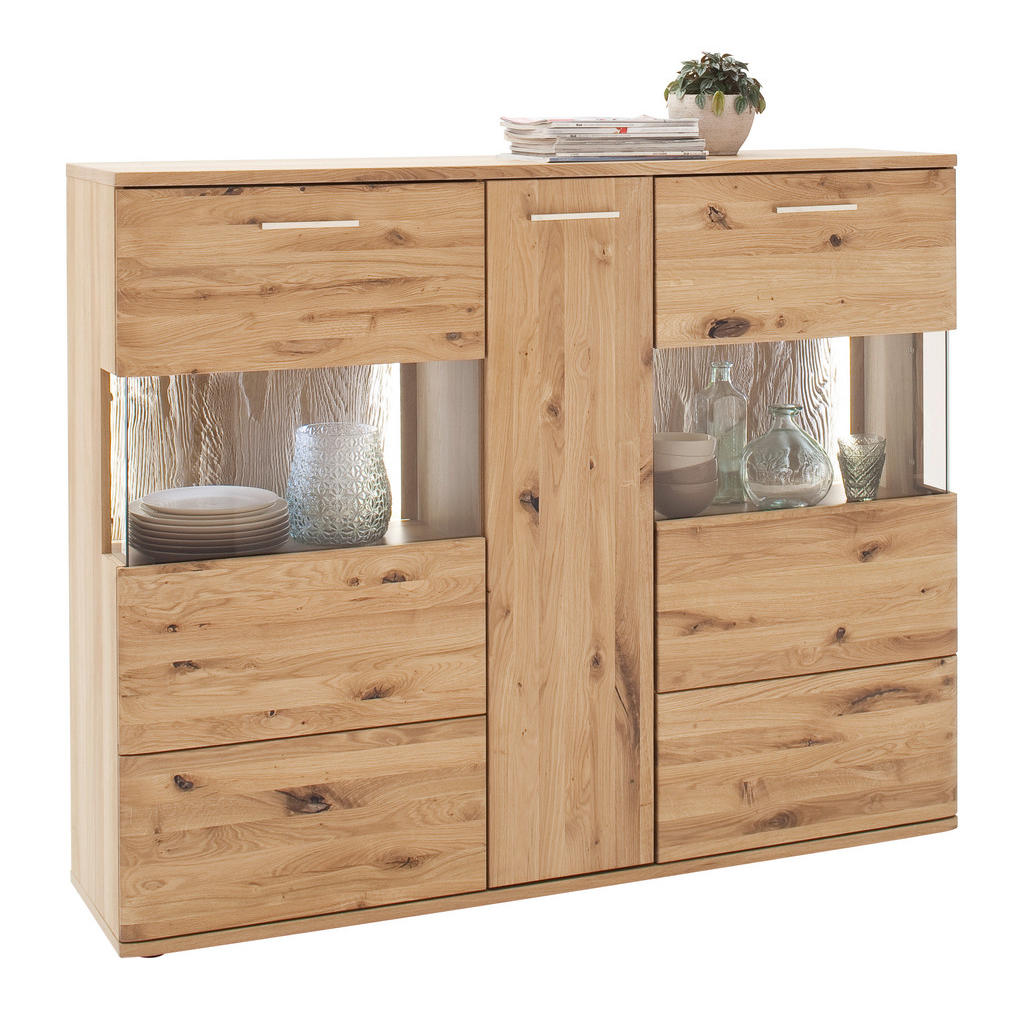 Highboard Santori Eiche Teilmassiv