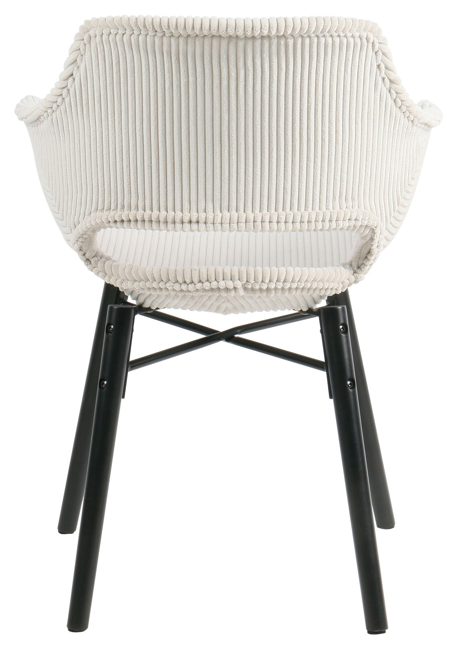 ARMLEHNSTUHL  in Cord matt  - Beige/Schwarz, MODERN, Holz/Kunststoff (58/81/61cm) - MID.YOU