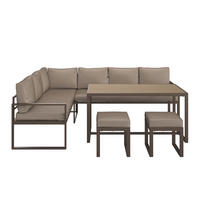 LOUNGE ÉTKEZŐGARNITÚRA  176/240,5 cm   - barna, Modern, műanyag/fém (176/240,5cm) - Ambia Garden