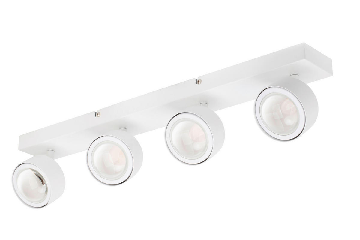 LED-STRAHLER Puk 56/8/10,8 cm   - Weiß, Design, Metall (56/8/10,8cm) - Novel