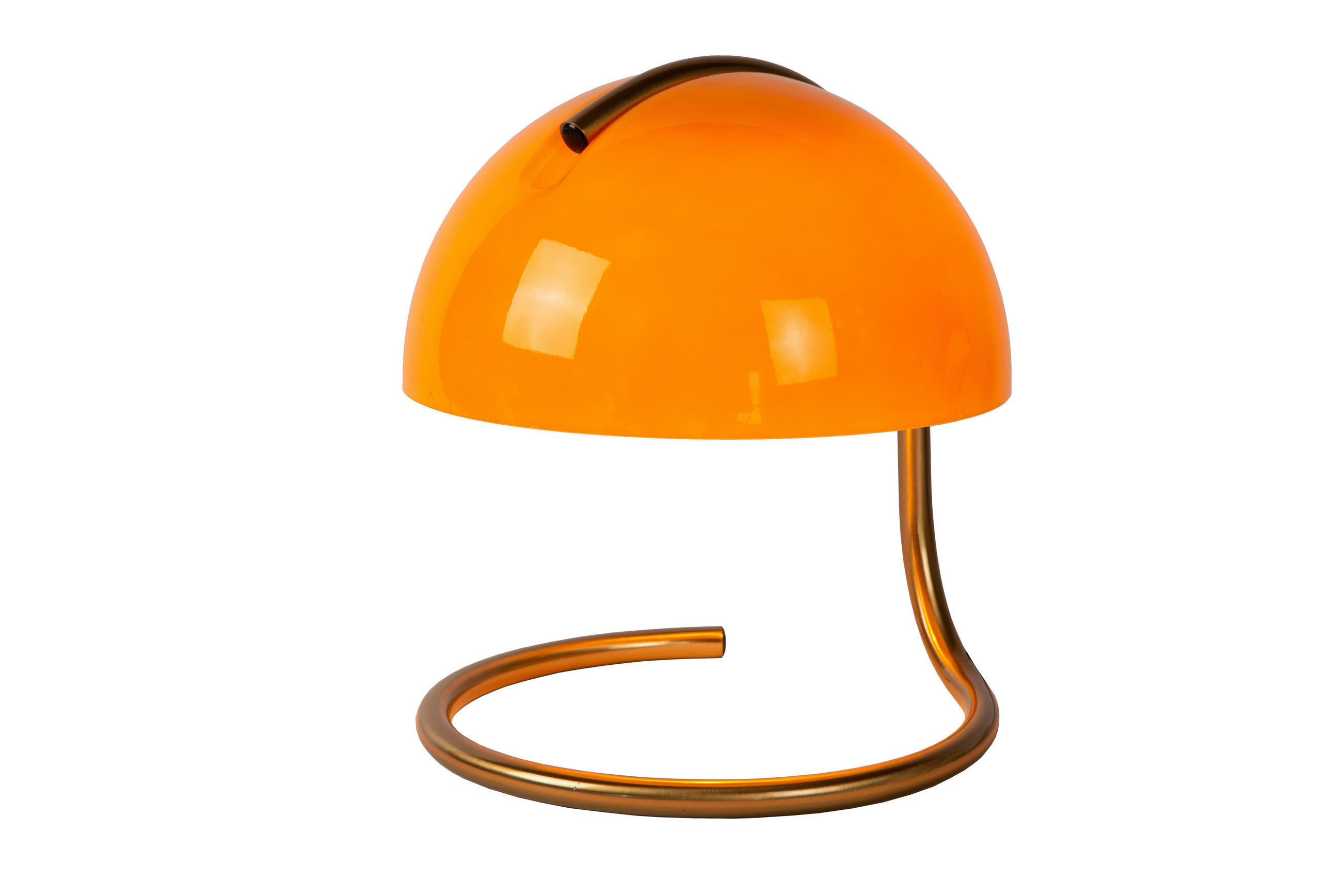 TISCHLEUCHTE 23.5/23.5/25 cm   - Messingfarben/Orange, Design, Glas/Metall (23.5/23.5/25cm) - Lucide